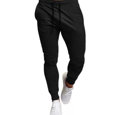 Men's Polyester Plain Zipper Track Suit - 2 Pcs Set in Black - Image 3