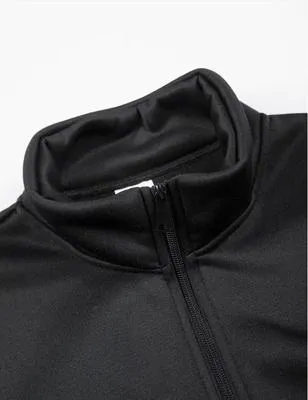 2 Pcs Men's Fleece Plain Zipper Track Suit - Image 6